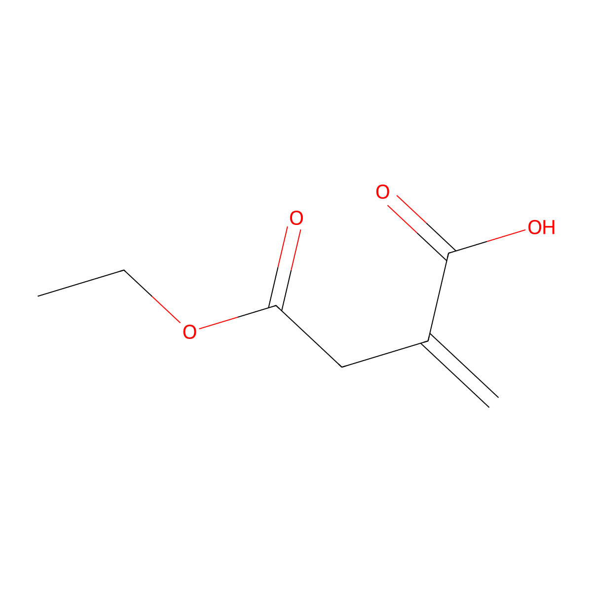 beta-Monoethyl itaconate molecular structure, CAS 57718-07-7