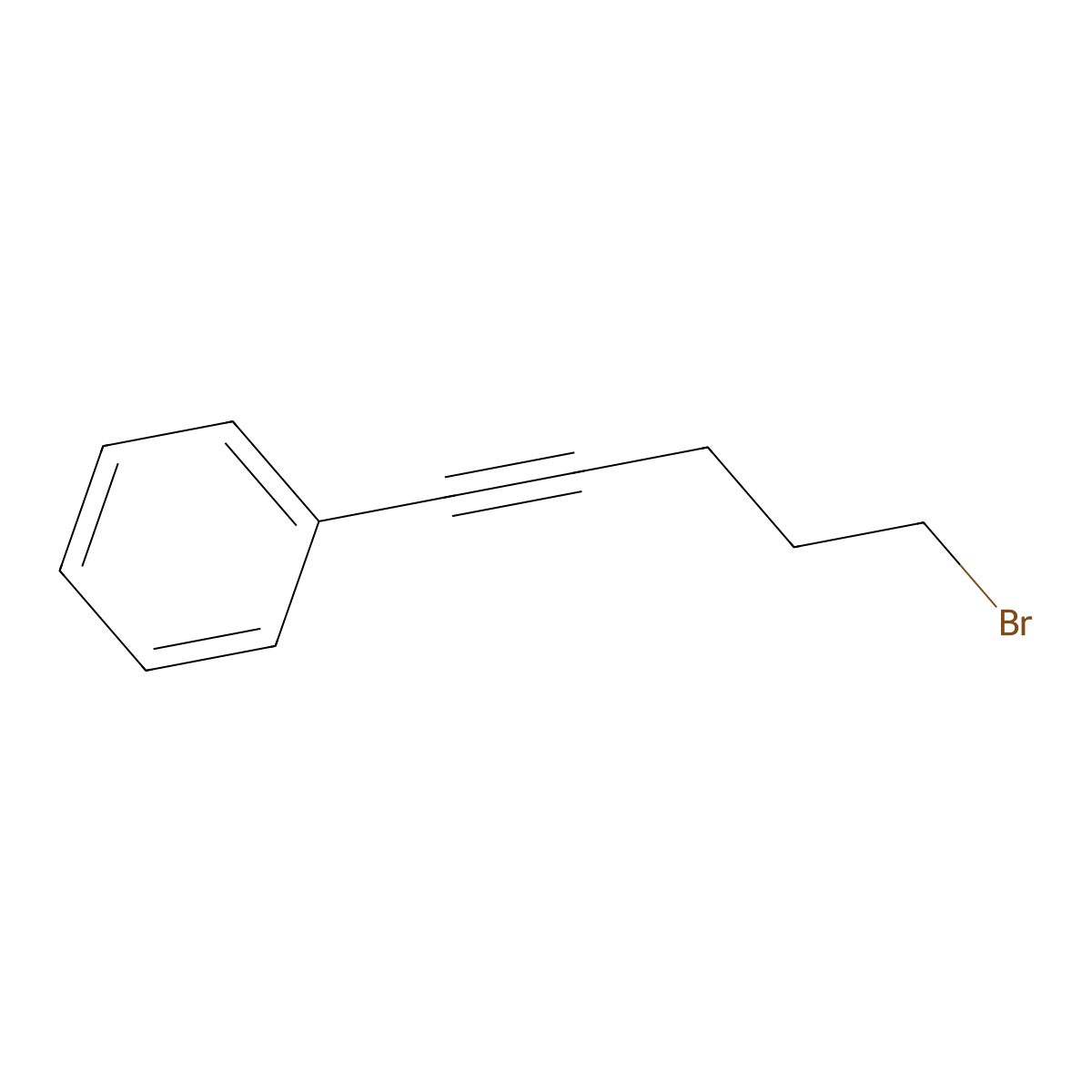(5-Bromopent-1-yn-1-yl)benzene molecular structure, CAS 57718-13-5