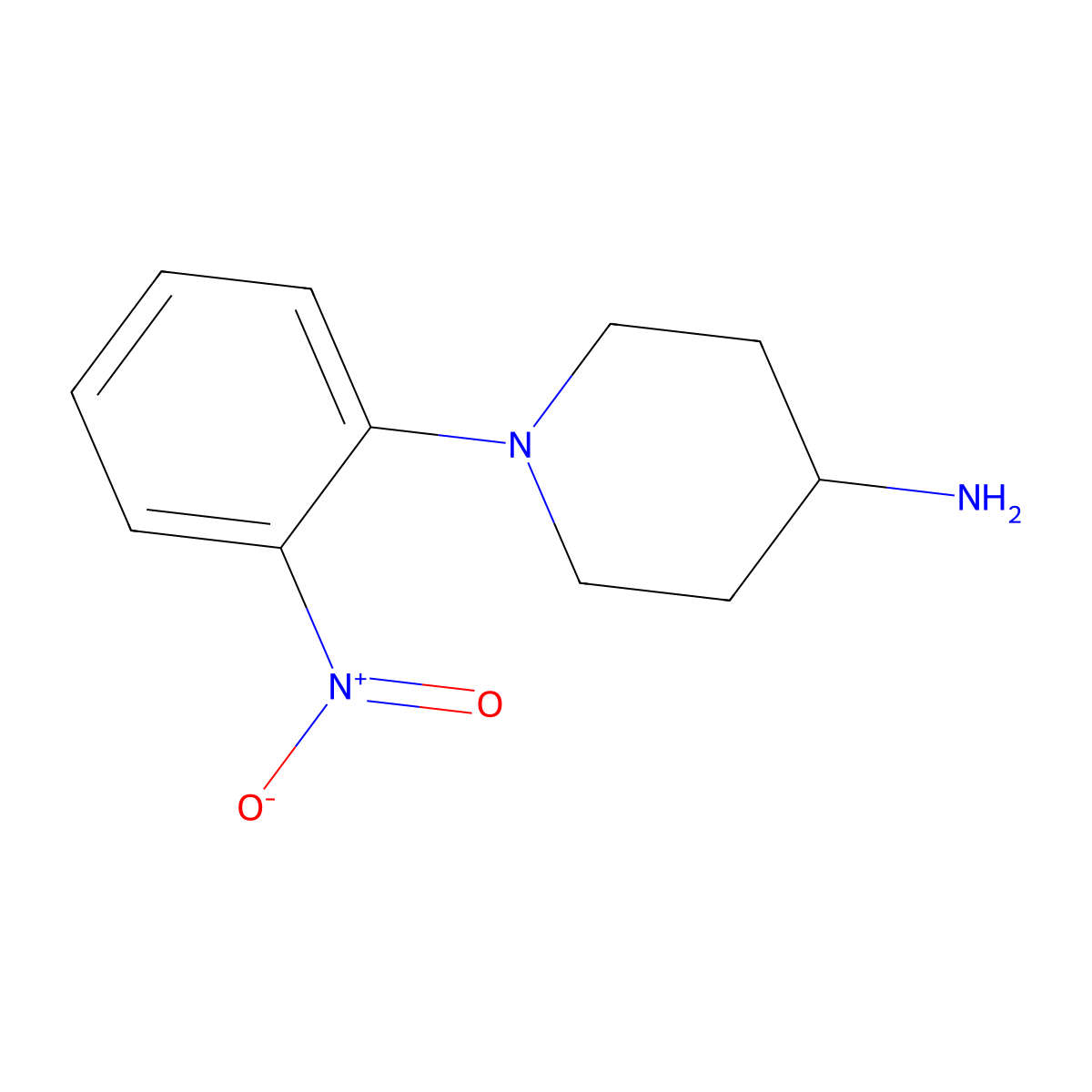 1-(2-Nitrophenyl)piperidin-4-amine molecular structure, CAS 57718-44-2