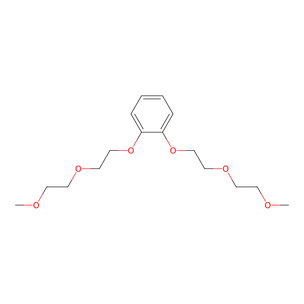 1,2-Bis[2-(2-methoxyethoxy)ethoxy]benzene molecular structure, CAS 57721-93-4
