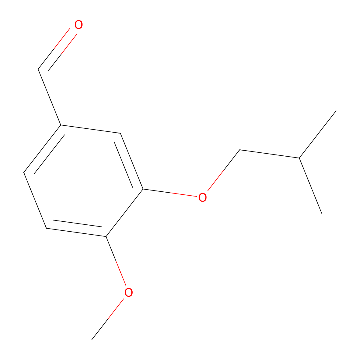 4-Methoxy-3-(2-methylpropoxy)benzaldehyde molecular structure, CAS 57724-26-2