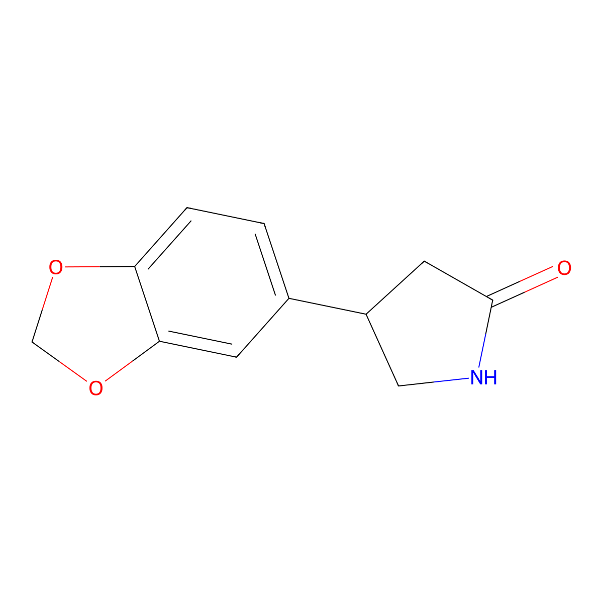 4-(1,3-Benzodioxol-5-yl)pyrrolidin-2-one molecular structure, CAS 57724-64-8