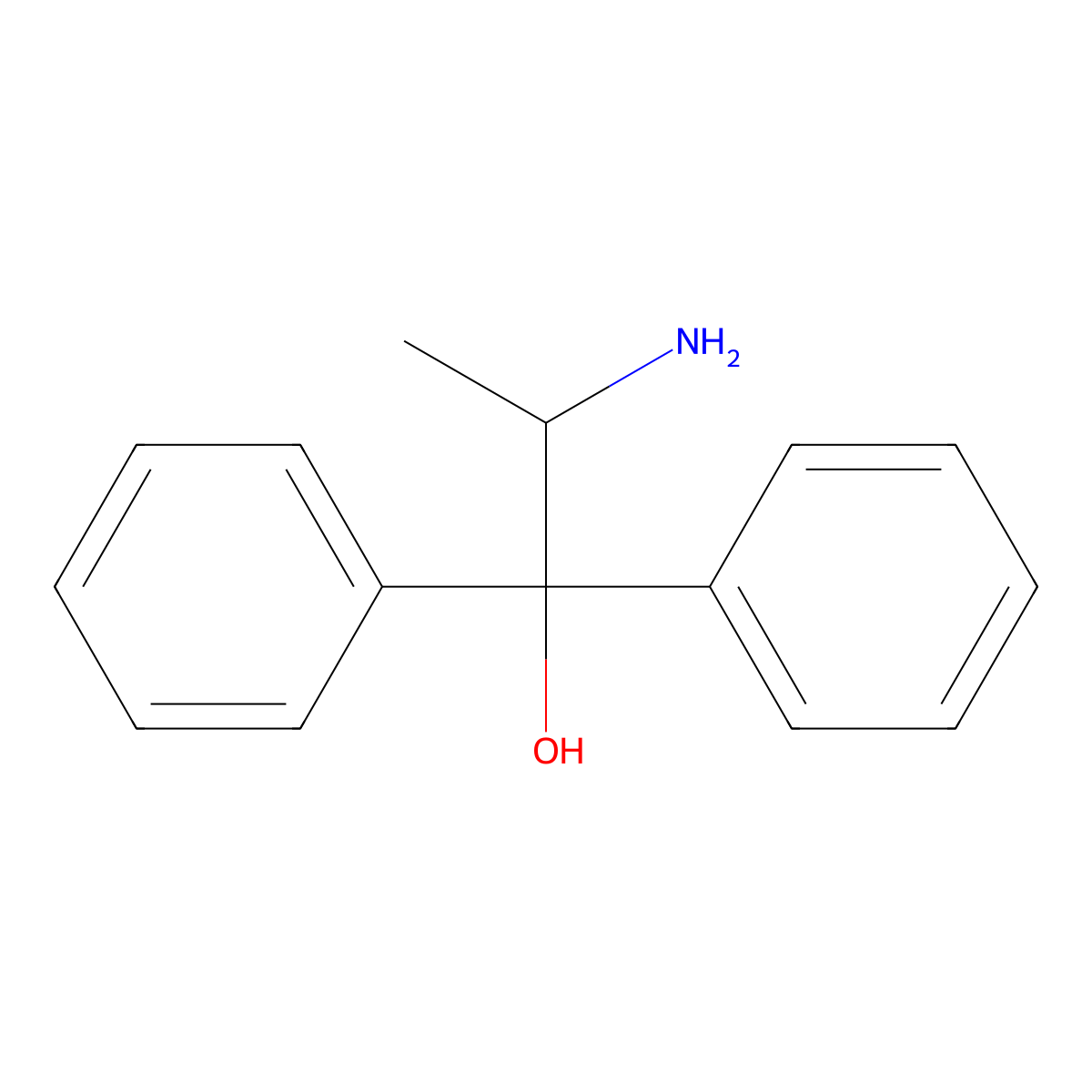 2-Amino-1,1-diphenylpropan-1-ol molecular structure, CAS 57728-35-5