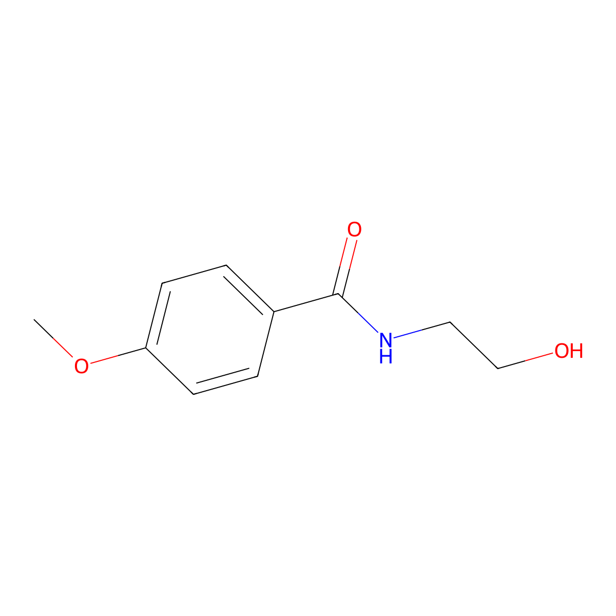 N-(2-hydroxyethyl)-4-methoxybenzamide molecular structure, CAS 57728-69-5