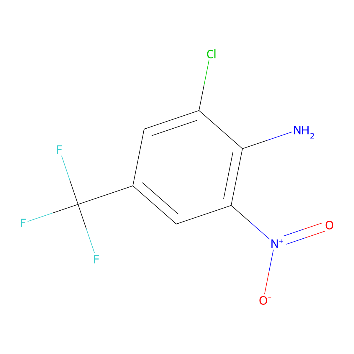 2-Chloro-6-nitro-4-(trifluoromethyl)aniline molecular structure, CAS 57729-79-0