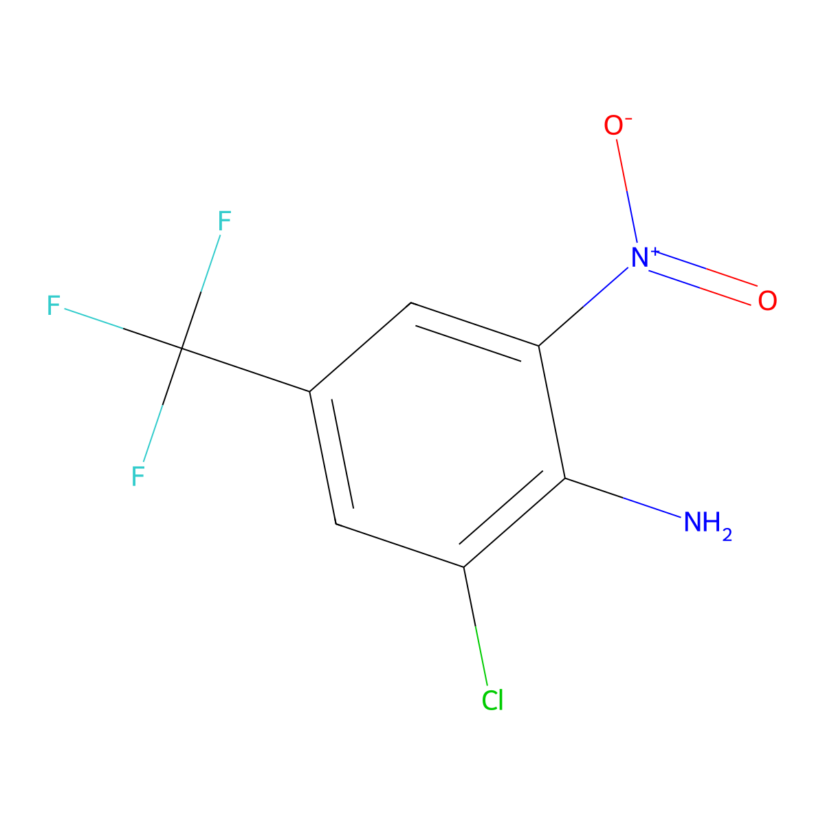 2-Chloro-6-nitro-4-(trifluoromethyl)aniline molecular structure, CAS 57729-79-0