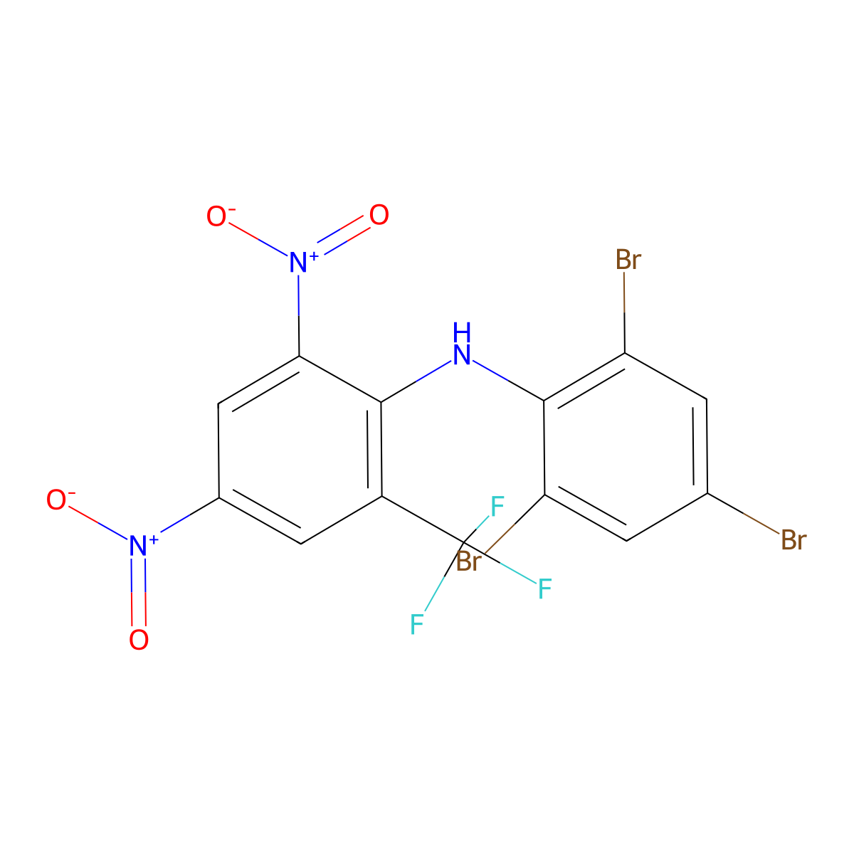 2,4-Dinitro-N-(2,4,6-tribromophenyl)-6-(trifluoromethyl)aniline molecular structure, CAS 57729-86-9