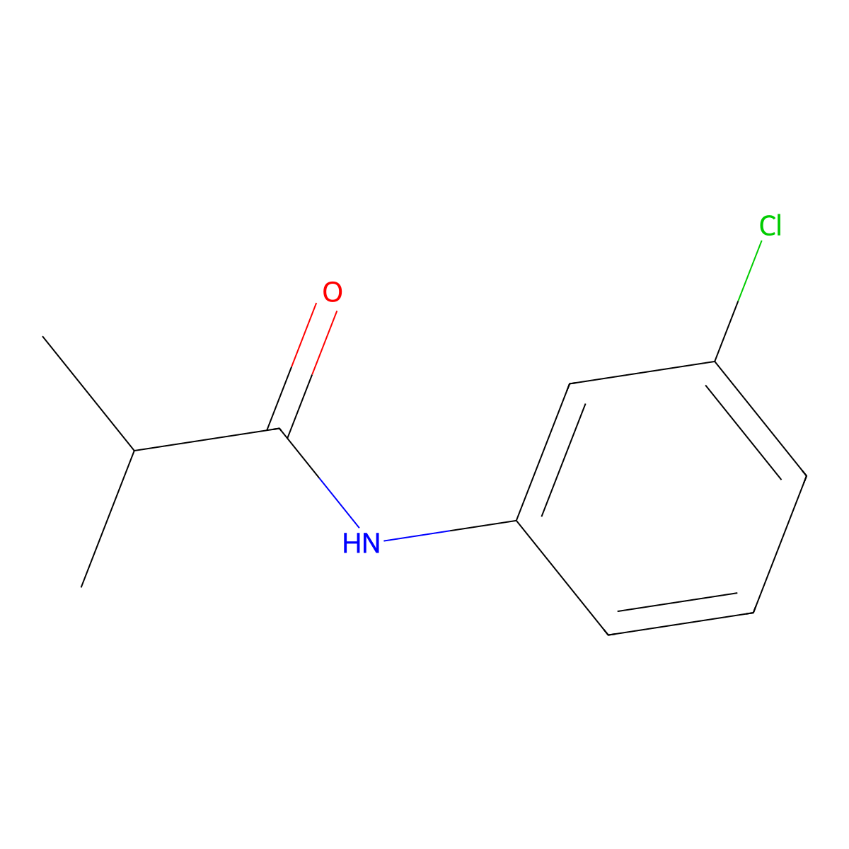N-(3-chlorophenyl)-2-methylpropanamide molecular structure, CAS 5773-36-4