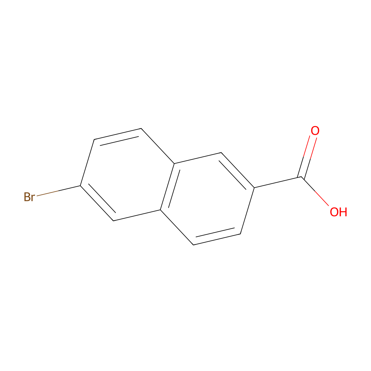 6-Bromo-2-naphthalenecarboxylic acid molecular structure, CAS 5773-80-8