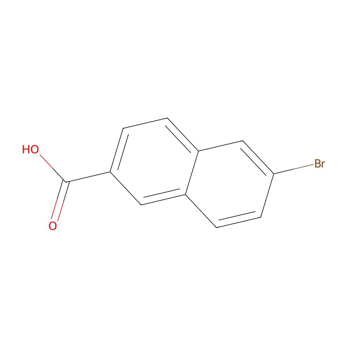 6-Bromo-2-naphthalenecarboxylic acid molecular structure, CAS 5773-80-8