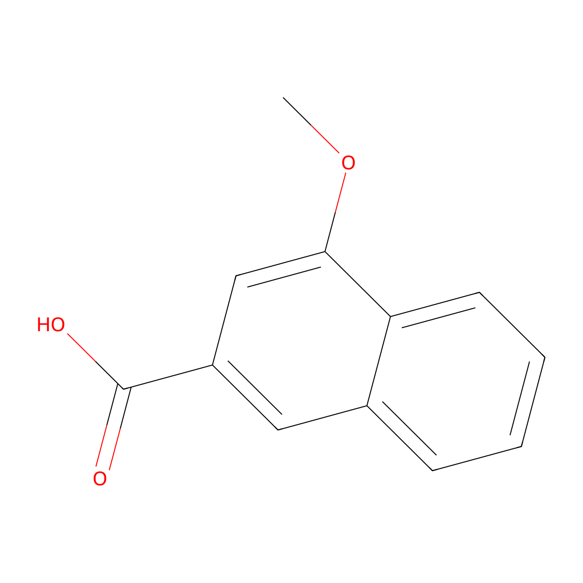 4-Methoxynaphthalene-2-carboxylic acid molecular structure, CAS 5773-93-3