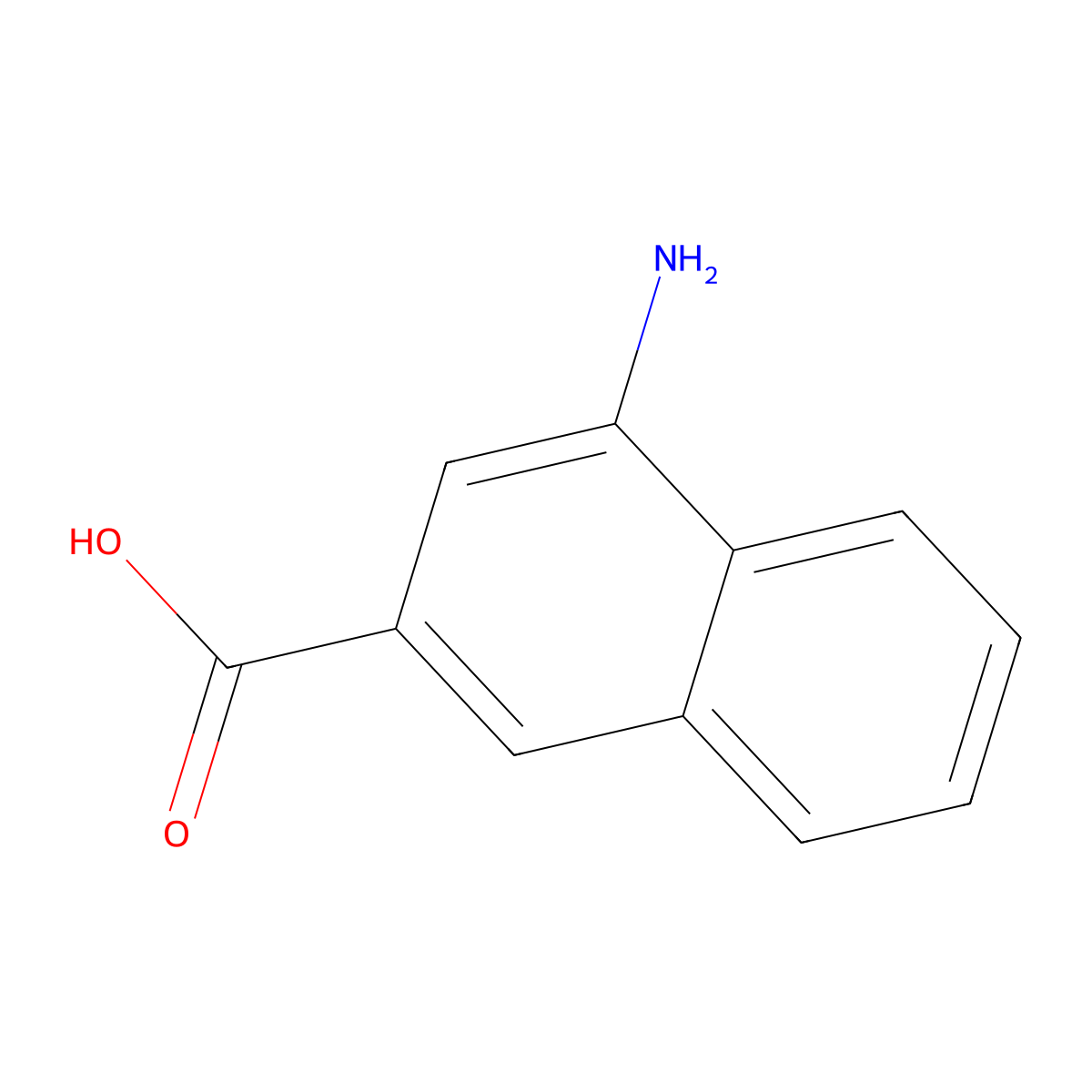 4-Aminonaphthalene-2-carboxylic acid molecular structure, CAS 5773-98-8