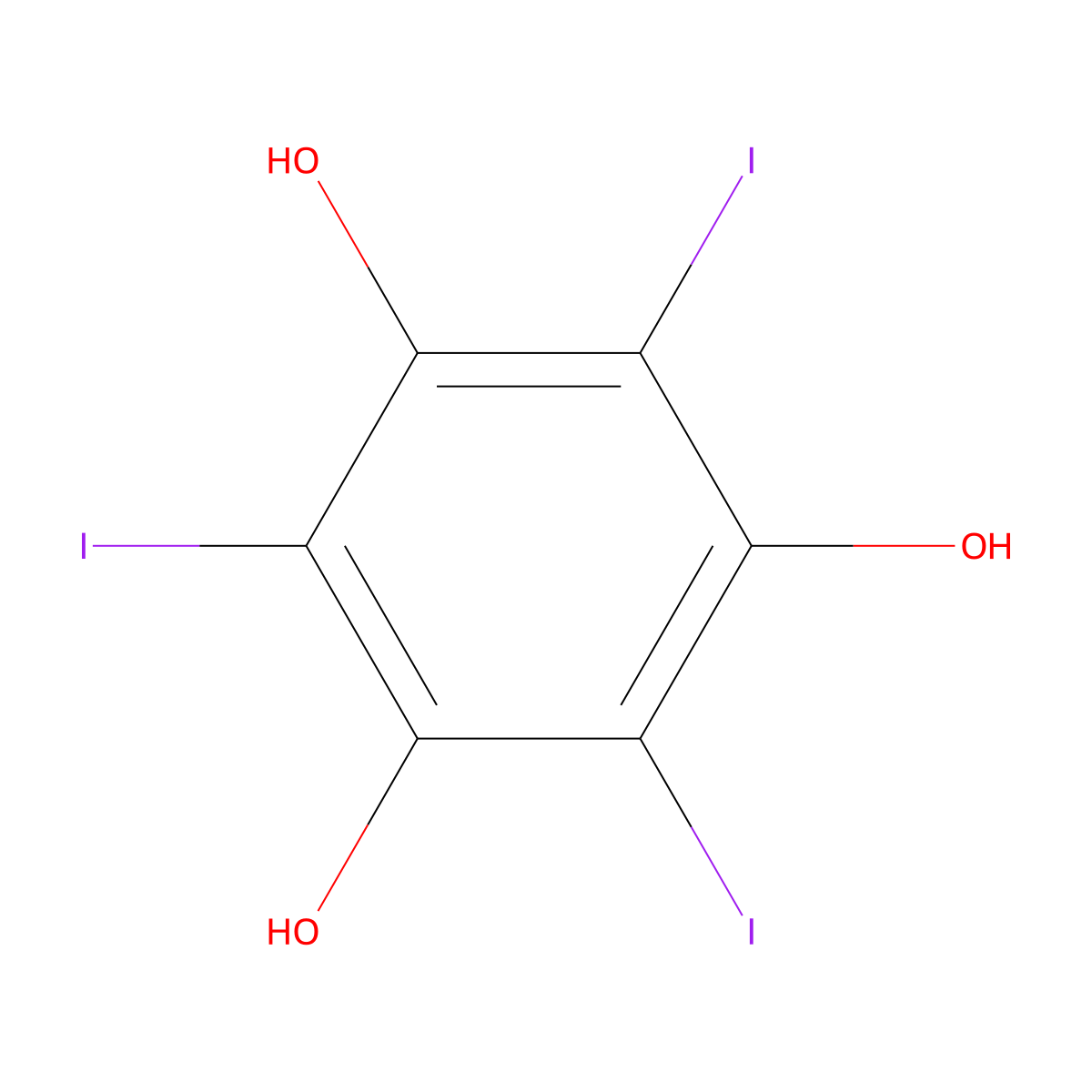2,4,6-Triiodobenzene-1,3,5-triol molecular structure, CAS 57730-42-4