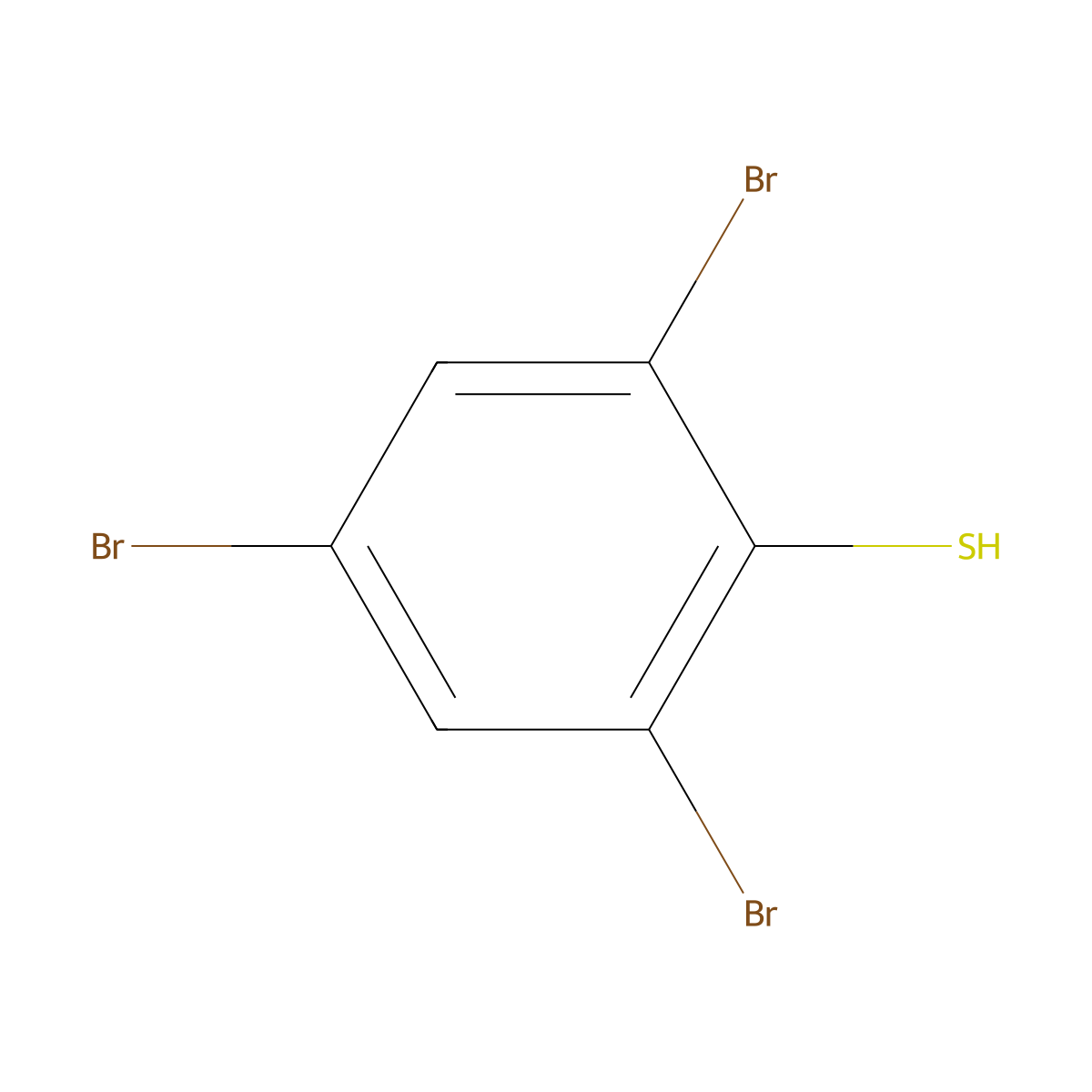 2,4,6-Tribromothiophenol molecular structure, CAS 57730-98-0