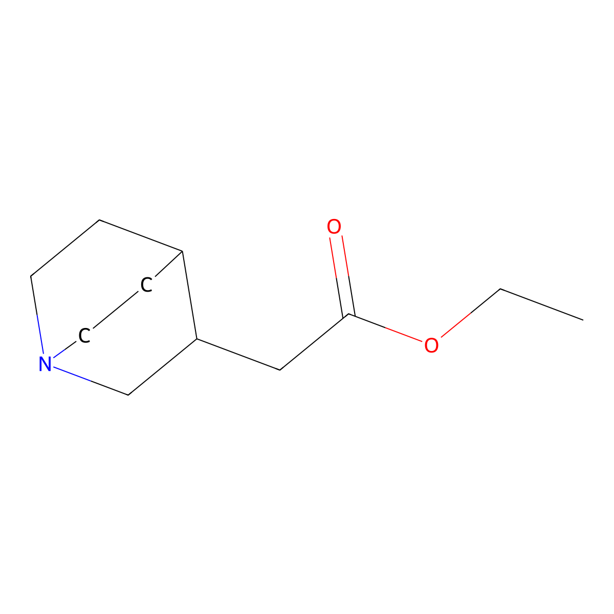 Ethyl 2-(quinuclidin-3-yl)acetate molecular structure, CAS 57734-93-7