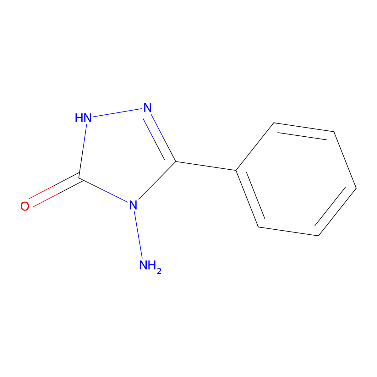 4-amino-3-phenyl-1H-1,2,4-triazol-5-one molecular structure, CAS 57735-10-1