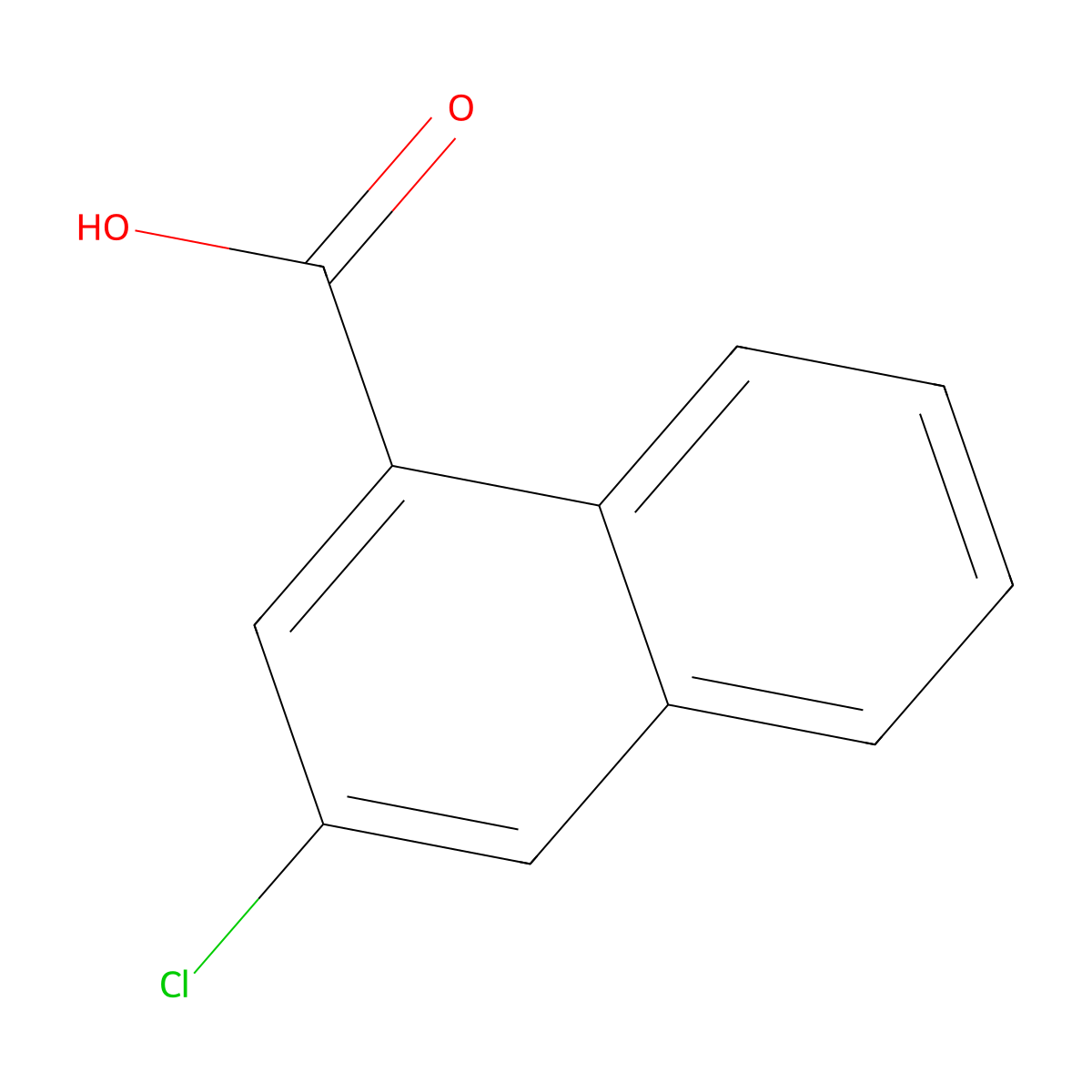 3-Chloronaphthalene-1-carboxylic acid molecular structure, CAS 5774-06-1