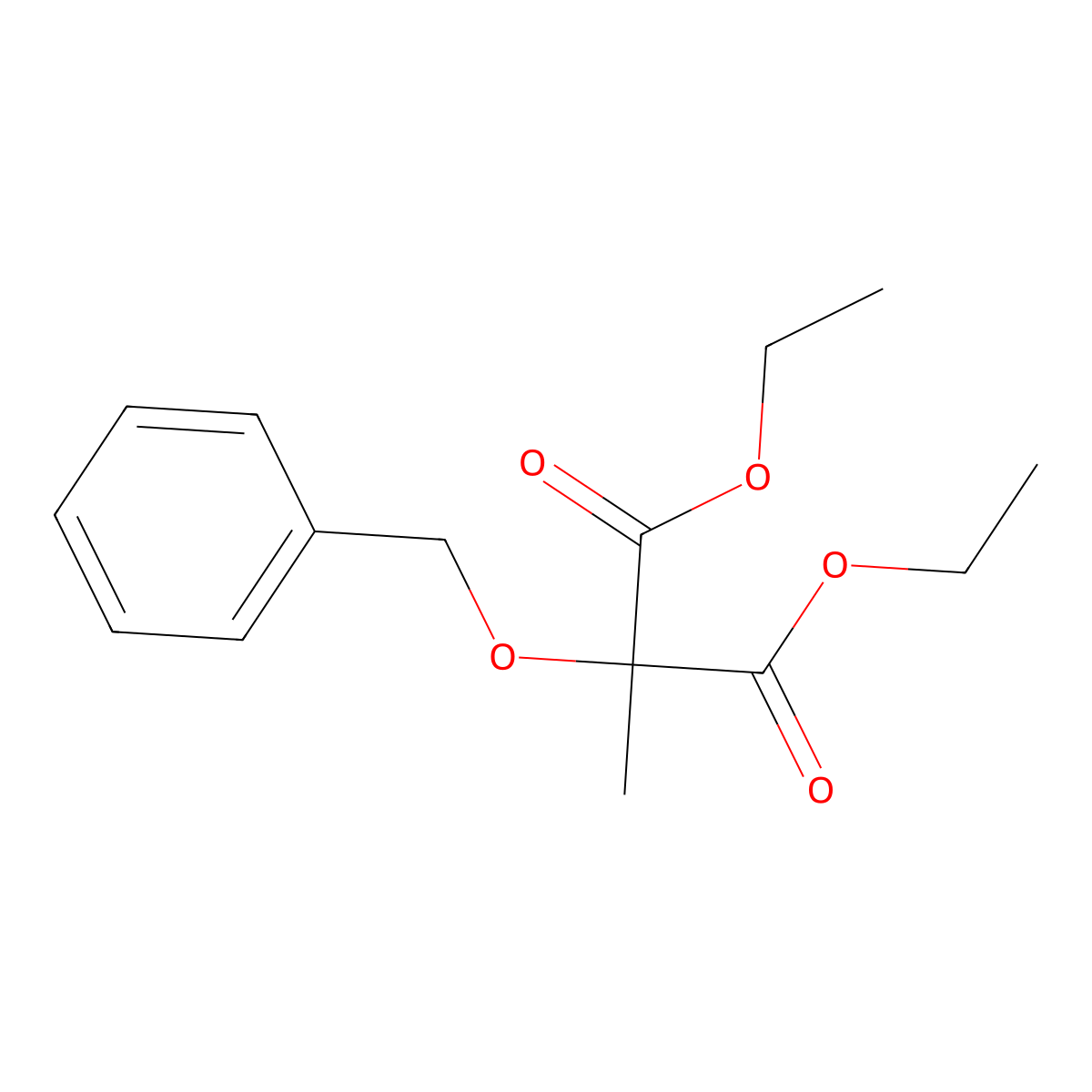 Diethyl 2-(benzyloxy)-2-methylmalonate molecular structure, CAS 5774-69-6