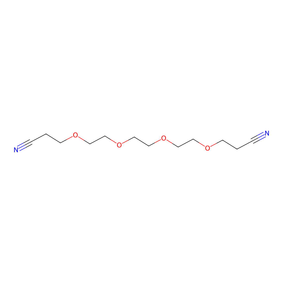 4,7,10,13-Tetraoxahexadecanedinitrile molecular structure, CAS 57741-46-5