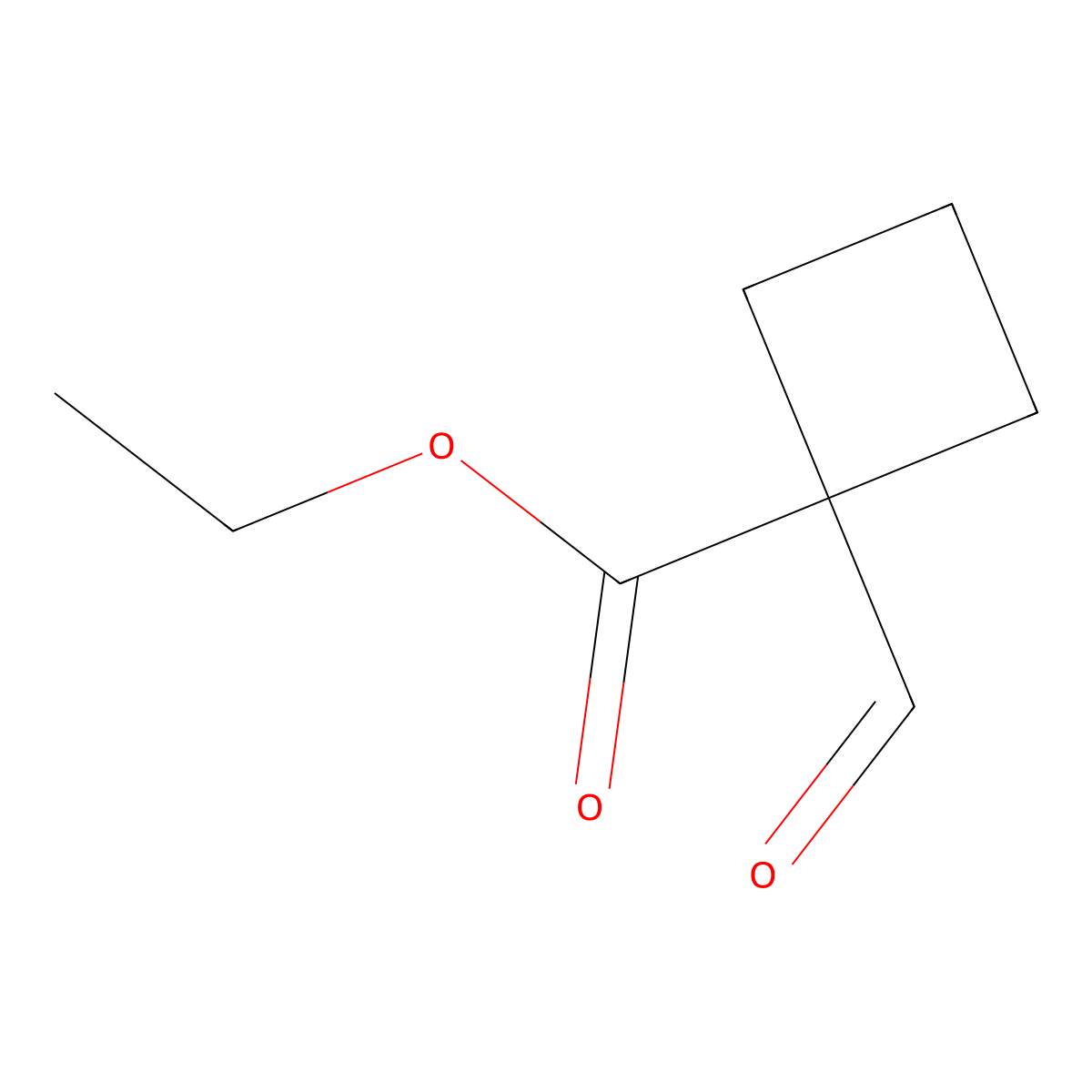 Ethyl 1-formylcyclobutanecarboxylate molecular structure, CAS 57742-93-5