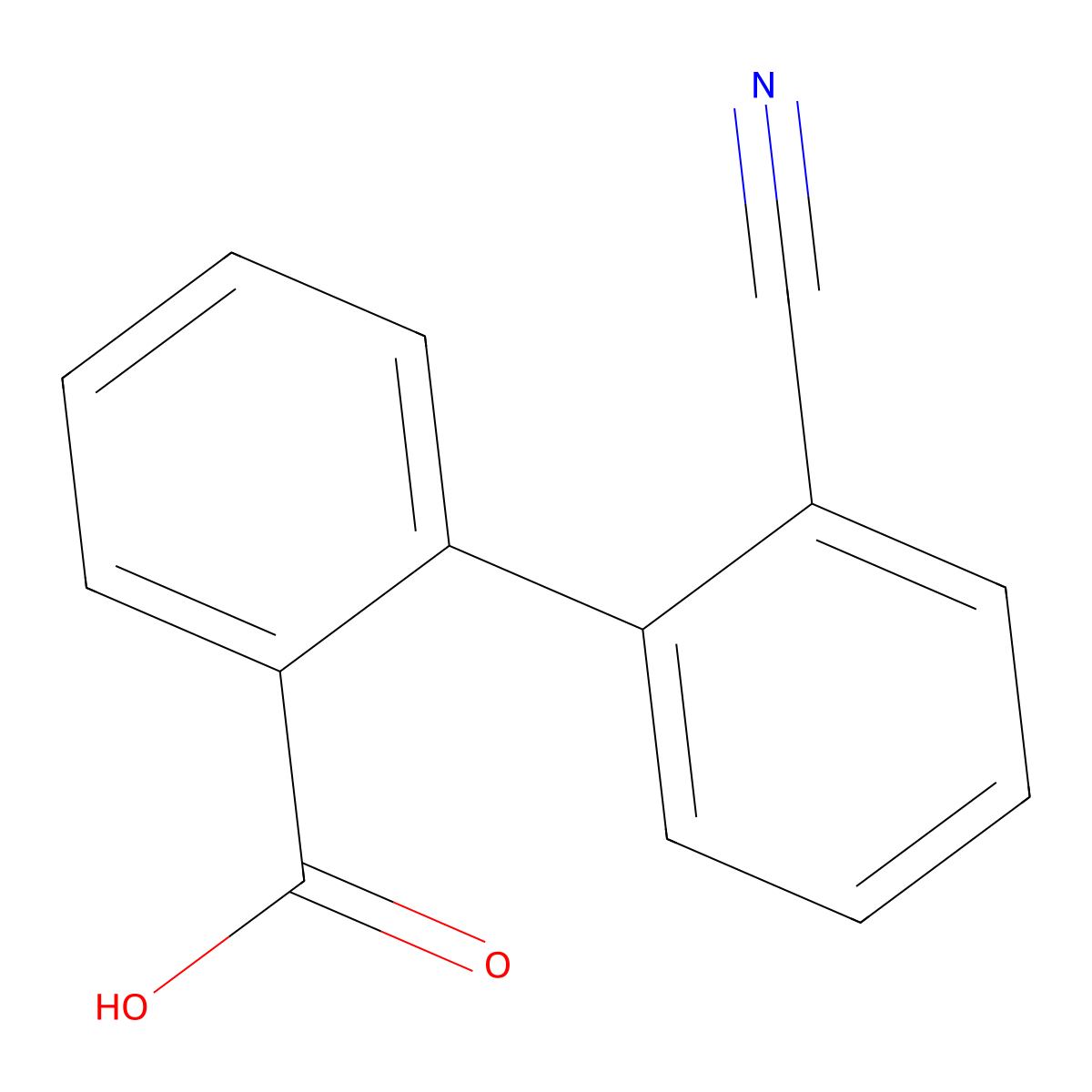 2-(2-Cyanophenyl)benzoic acid molecular structure, CAS 57743-13-2