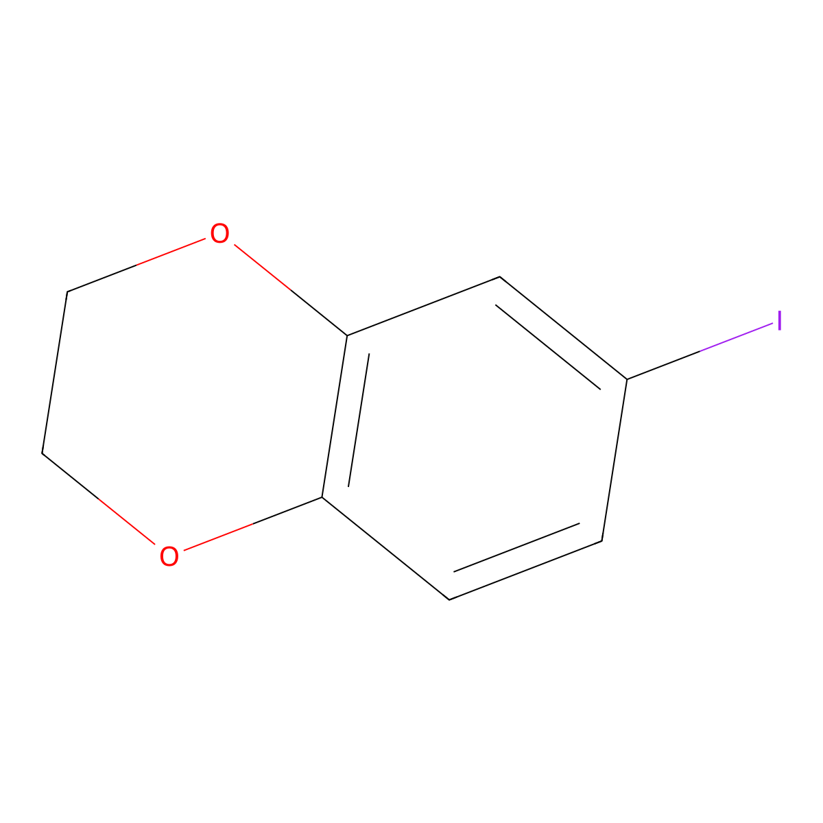 6-Iodo-2,3-dihydro-1,4-benzodioxine molecular structure, CAS 57744-67-9