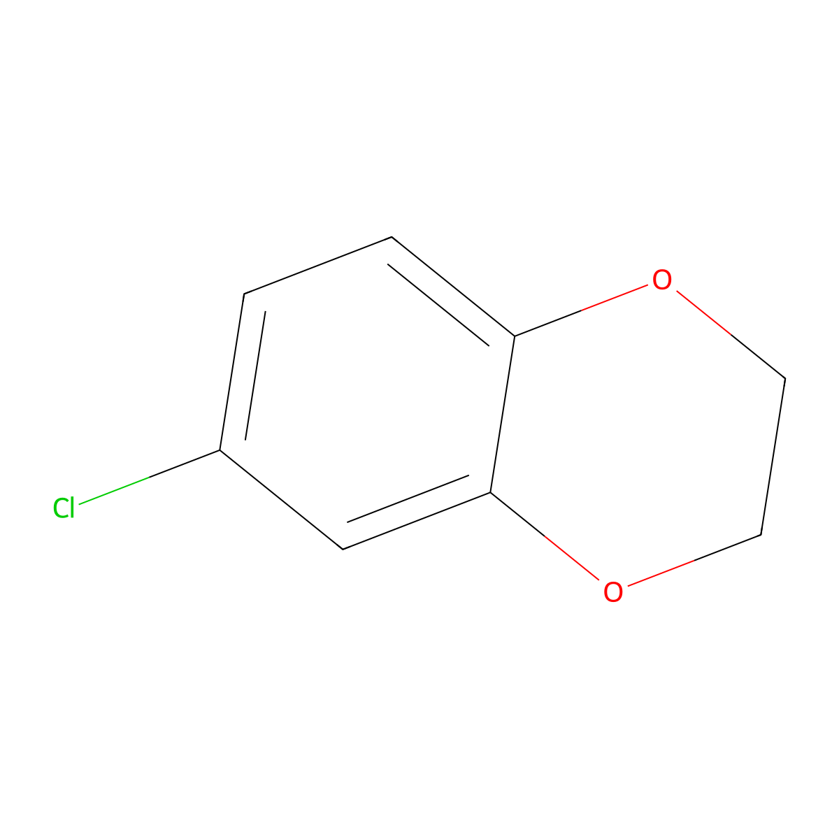 6-Chloro-2,3-dihydro-1,4-benzodioxin molecular structure, CAS 57744-68-0