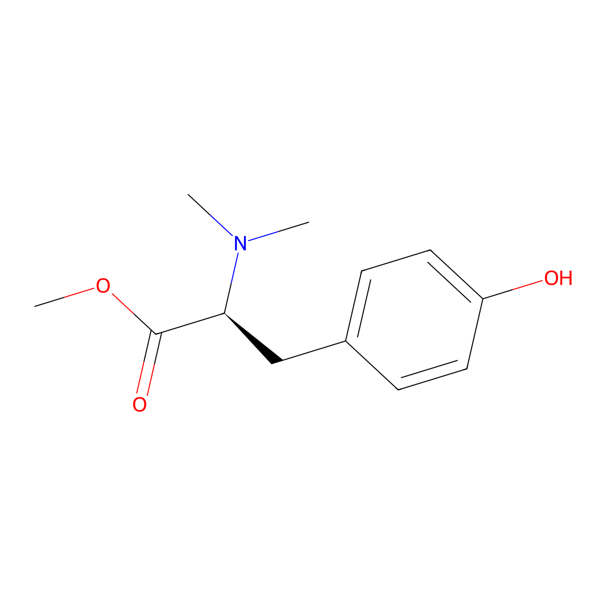 N,N-dimethyl-L-tyrosine methyl ester molecular structure, CAS 57746-16-4