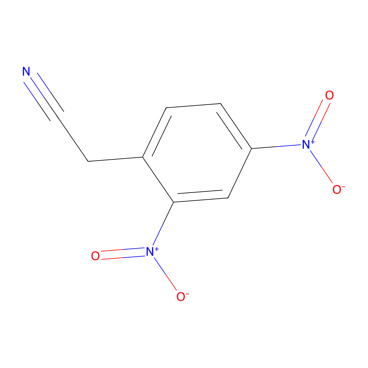 2-(2,4-Dinitrophenyl)acetonitrile molecular structure, CAS 57746-44-8