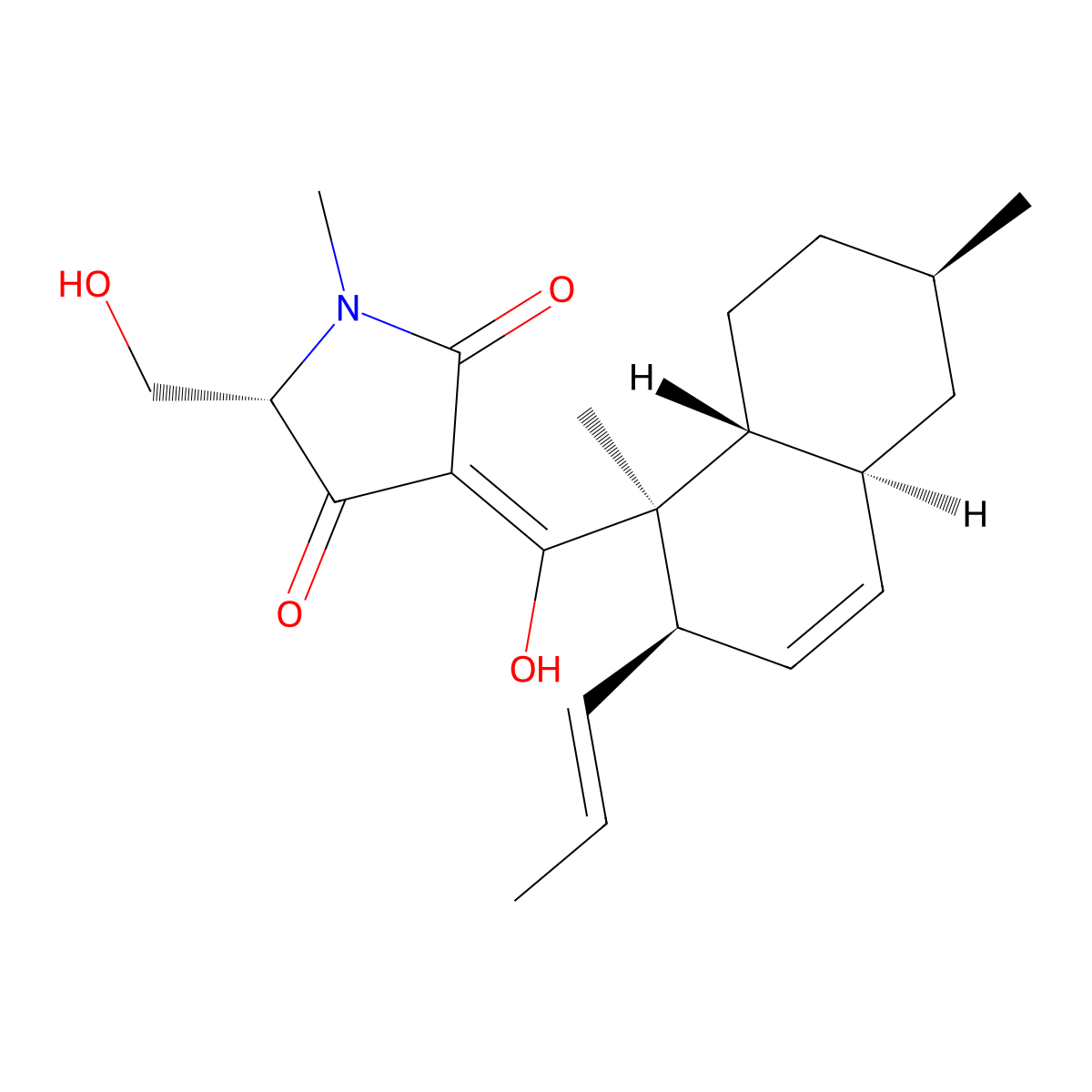 Equisetin molecular structure, CAS 57749-43-6
