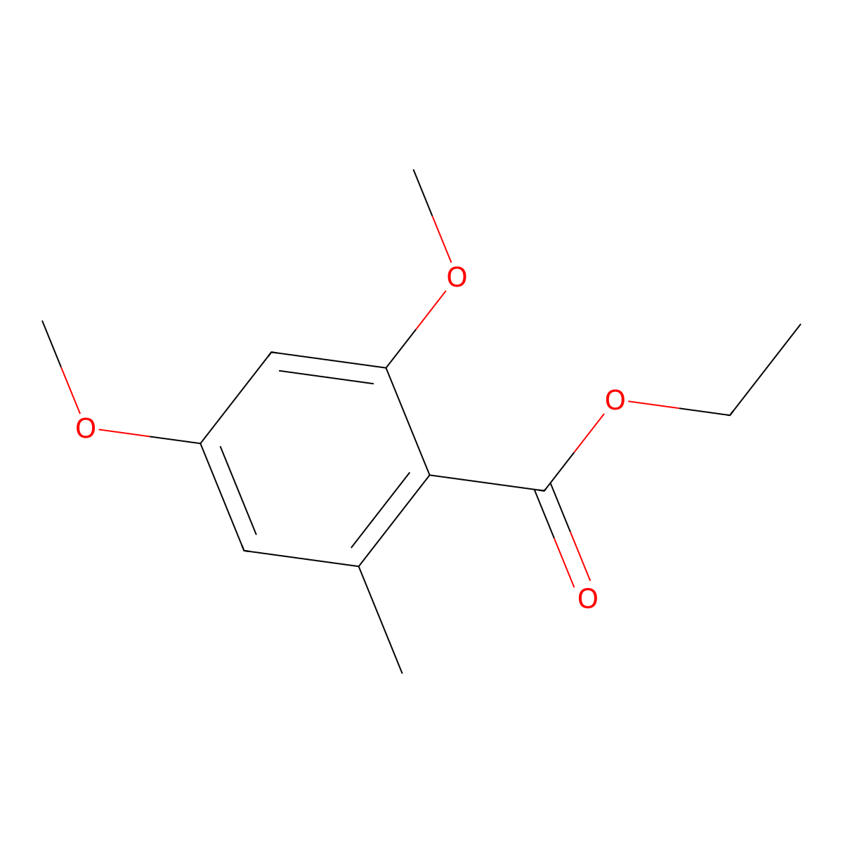 2,4-Dimethoxy-6-methyl-benzoic acid ethyl ester molecular structure, CAS 57749-86-7
