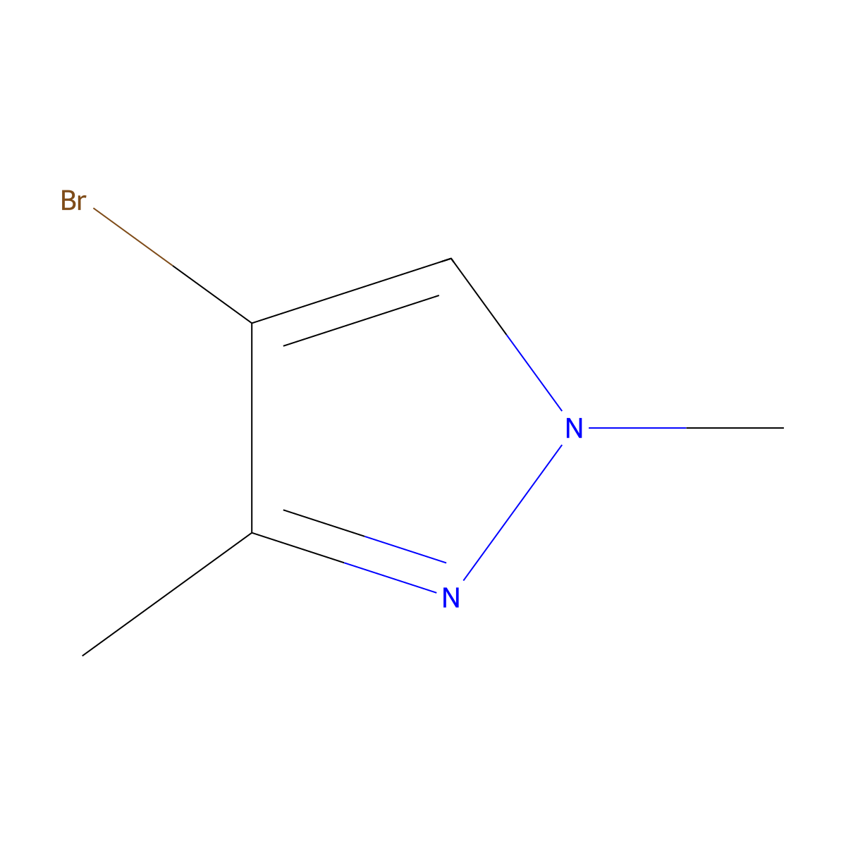 4-Bromo-1,3-dimethyl-1H-pyrazole molecular structure, CAS 5775-82-6