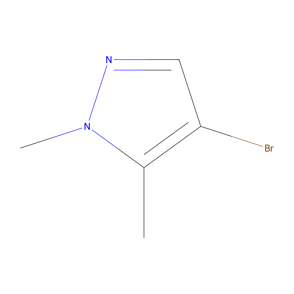 4-Bromo-1,5-dimethyl-1H-pyrazole molecular structure, CAS 5775-86-0