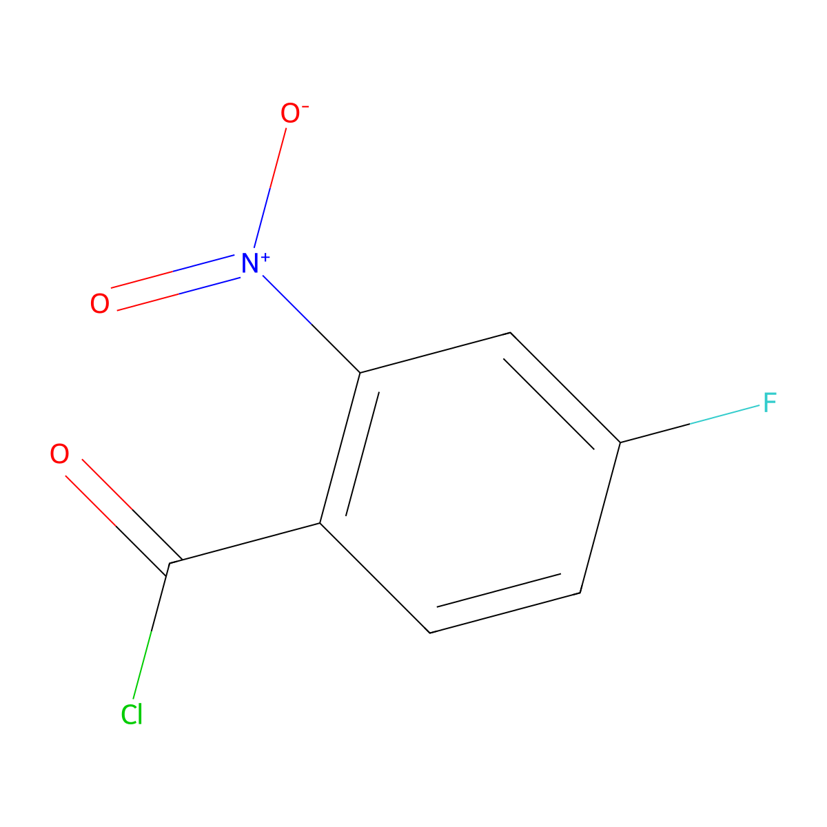 4-Fluoro-2-nitrobenzoyl chloride molecular structure, CAS 57750-82-0
