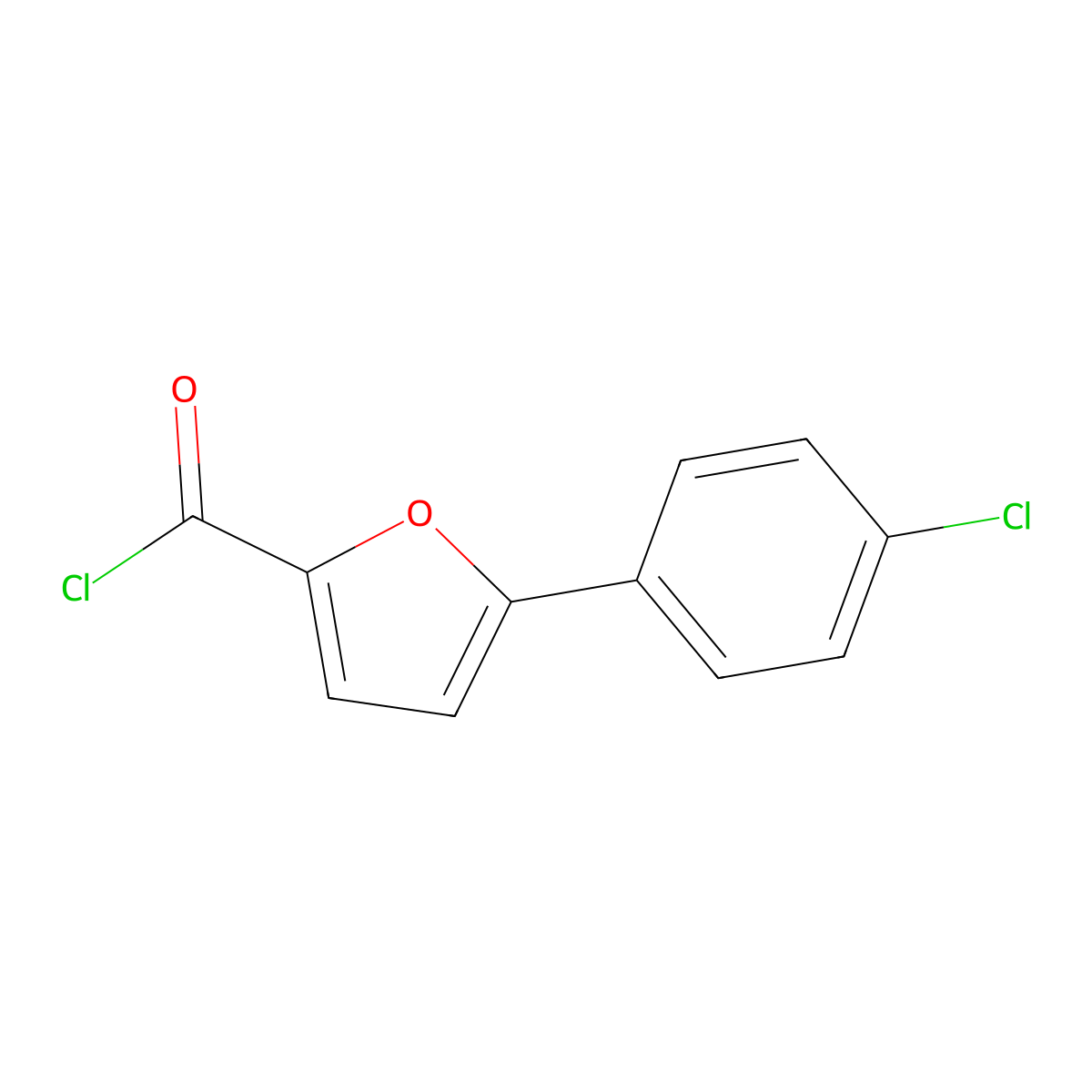 5-(4-chlorophenyl)furan-2-carbonyl Chloride molecular structure, CAS 57753-80-7