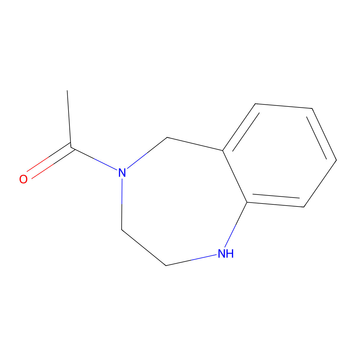 4-Acetyl-2,3,4,5-tetrahydro-1H-1,4-benzodiazepine molecular structure, CAS 57756-36-2