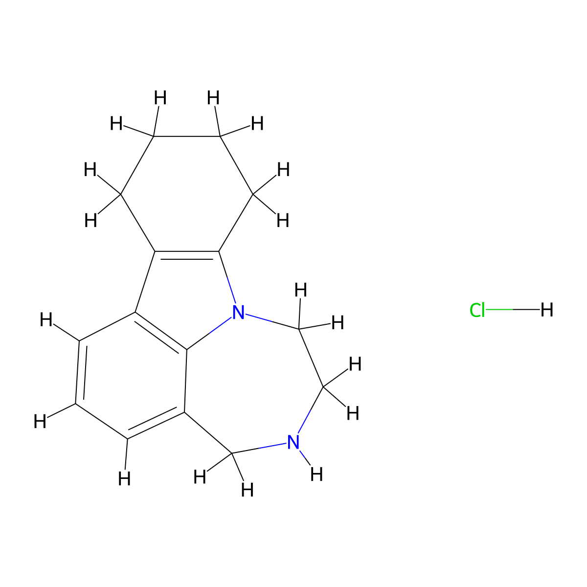 WAY 629 hydrochloride molecular structure, CAS 57756-44-2
