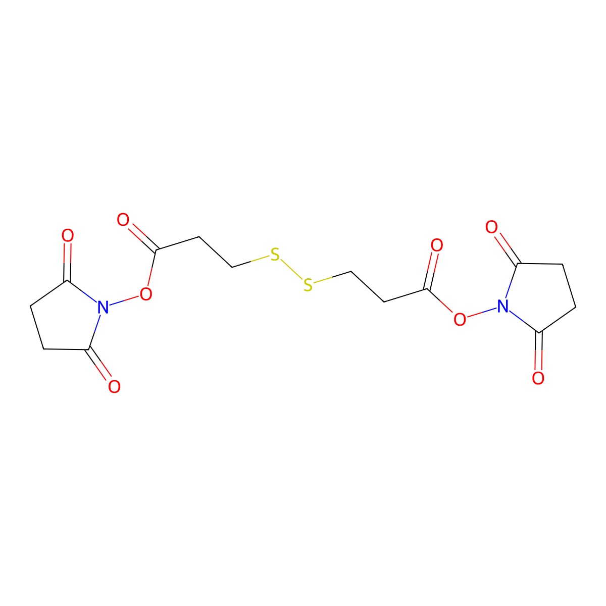 3,3'-Dithiobis(succinimidyl propionate) molecular structure, CAS 57757-57-0