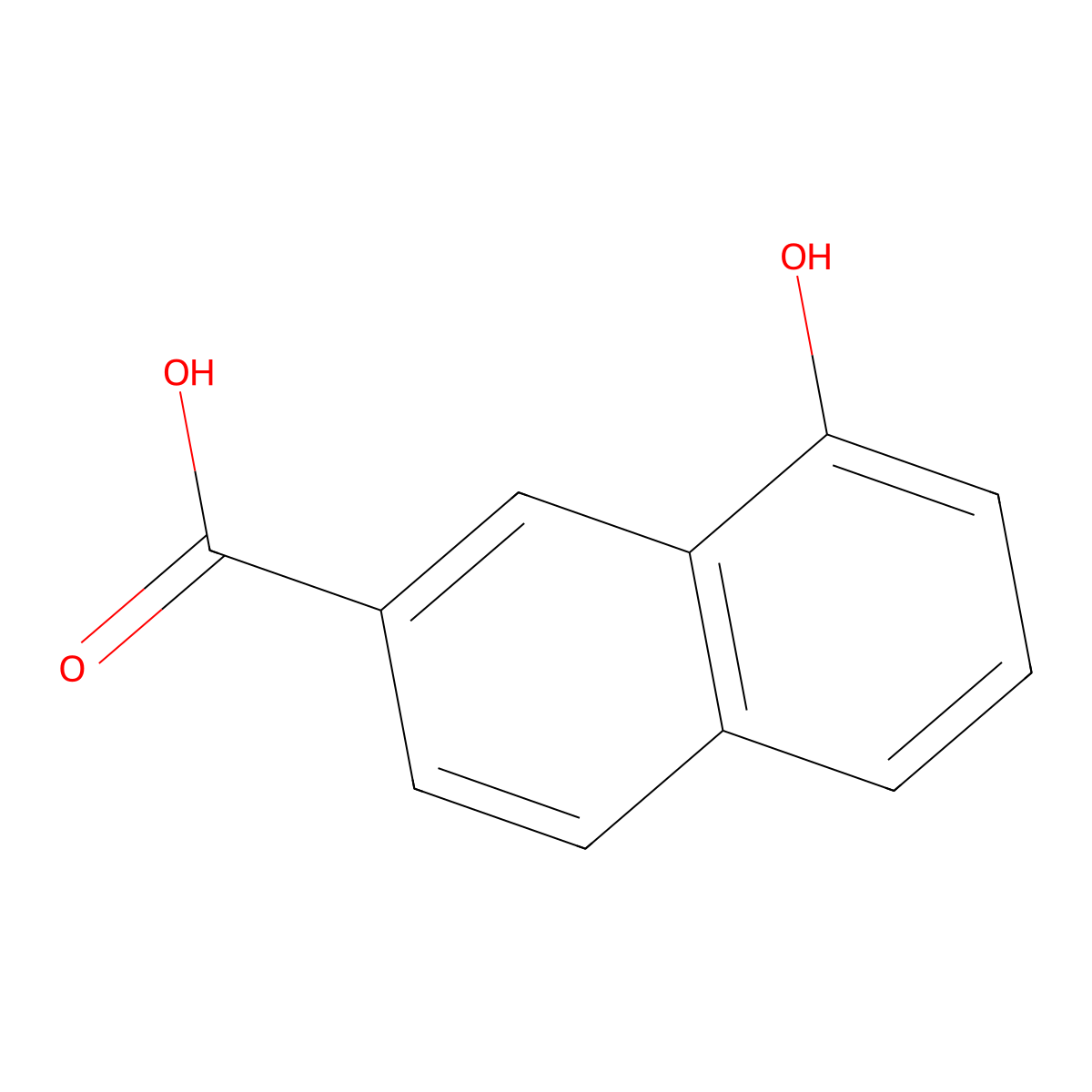 8-Hydroxynaphthalene-2-carboxylic acid molecular structure, CAS 5776-28-3