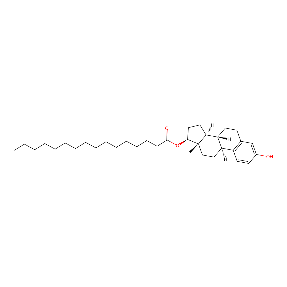 Estradiol monopalmitate molecular structure, CAS 5776-45-4