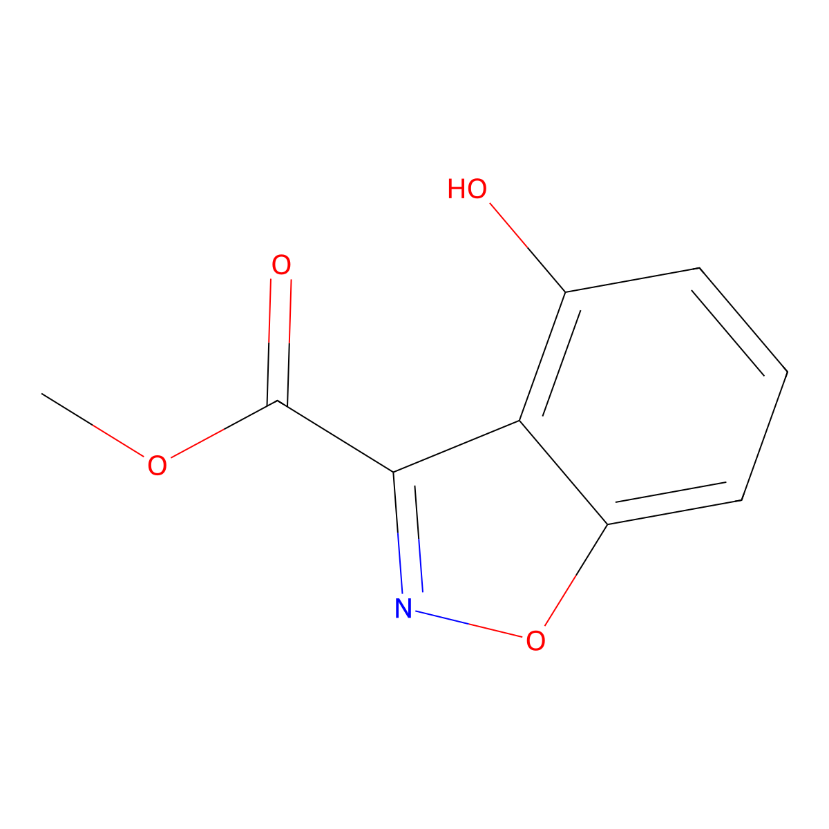 Methyl 4-hydroxybenzo[d]isoxazole-3-carboxylate molecular structure, CAS 57764-45-1