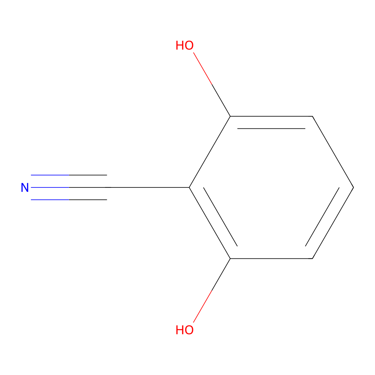 2,6-Dihydroxybenzonitrile molecular structure, CAS 57764-46-2