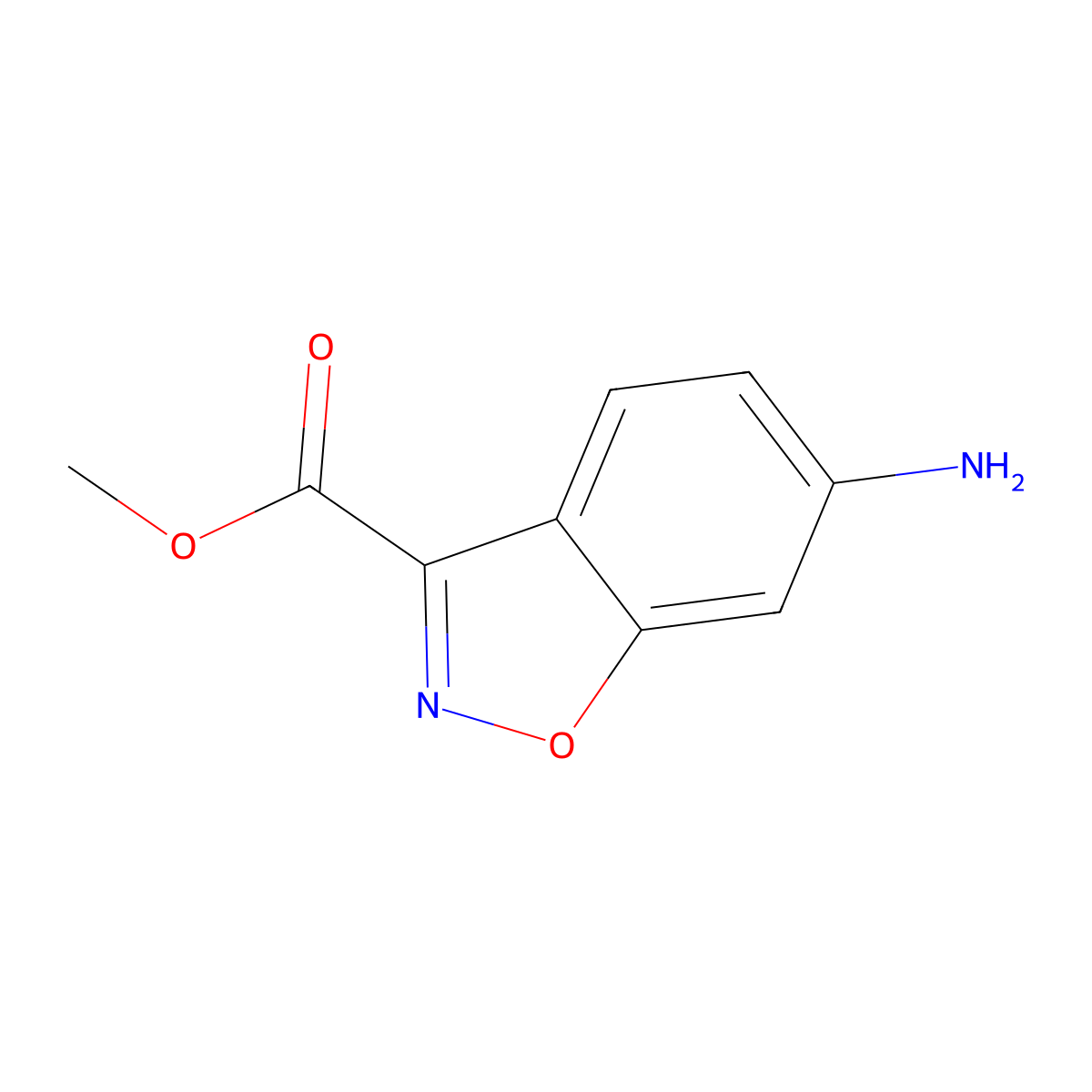 Methyl 6-aminobenzo[d]isoxazole-3-carboxylate molecular structure, CAS 57764-47-3