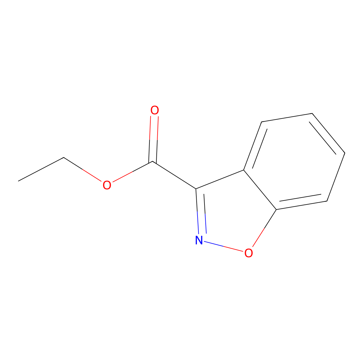 Ethyl 1,2-benzoxazole-3-carboxylate molecular structure, CAS 57764-49-5