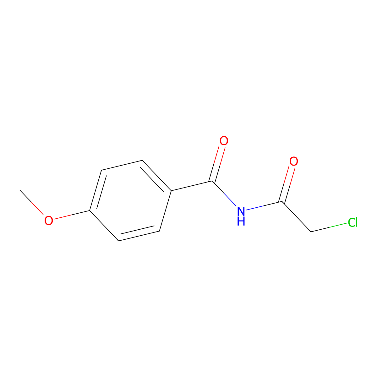 N-(2-chloroacetyl)-4-methoxybenzamide molecular structure, CAS 57764-60-0
