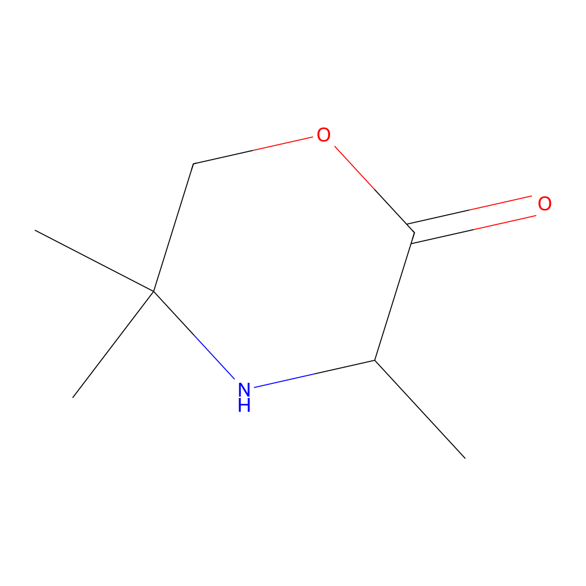 3,5,5-Trimethylmorpholin-2-one molecular structure, CAS 57765-62-5