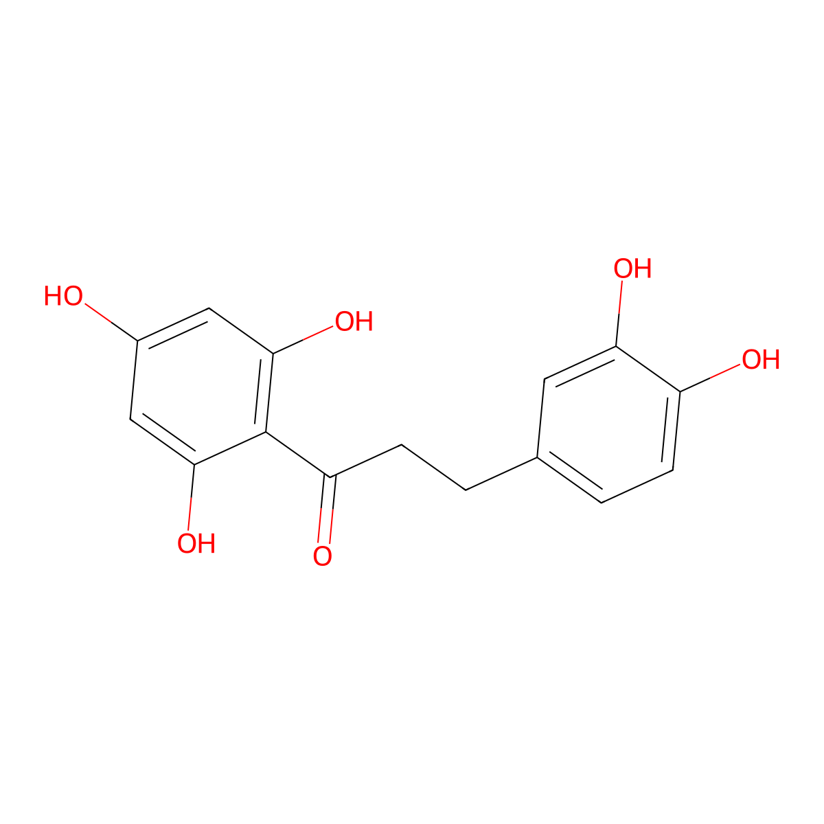 3-Hydroxyphloretin molecular structure, CAS 57765-66-9