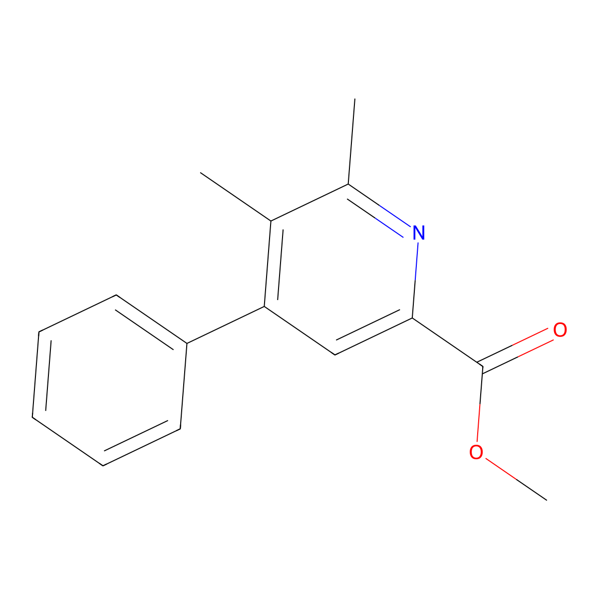 Methyl 5,6-dimethyl-4-phenylpicolinate molecular structure, CAS 57768-12-4