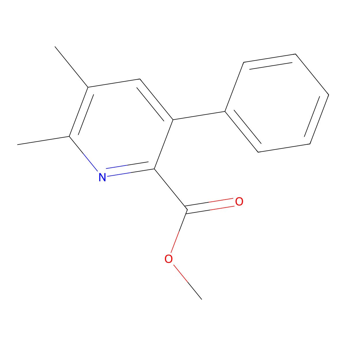 Methyl 5,6-dimethyl-3-phenylpicolinate molecular structure, CAS 57768-13-5