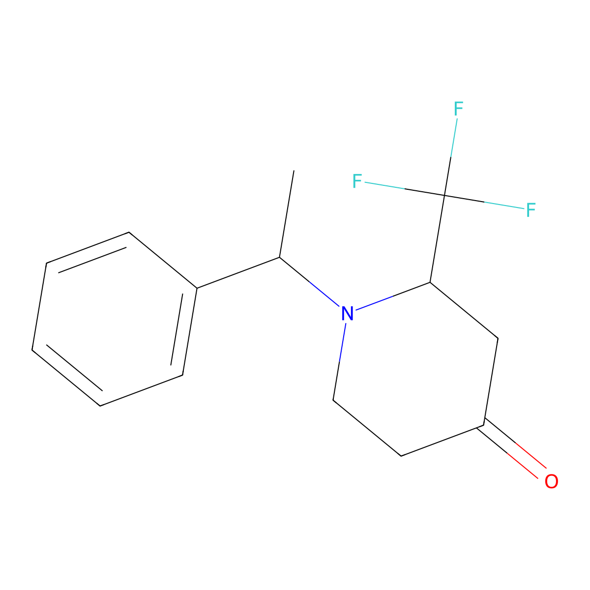 (2S)-1-[(1R)-1-phenylethyl]-2-(trifluoromethyl)piperidin-4-one molecular structure, CAS 577692-46-7